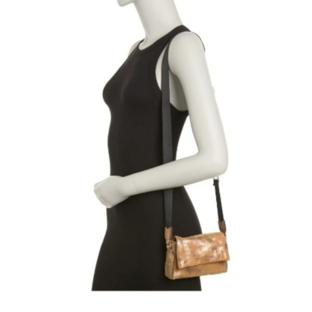 AIMEE KESTENBERG Brushed Metallic Gold Broadway Mini Crossbody - Picture 3 of 8